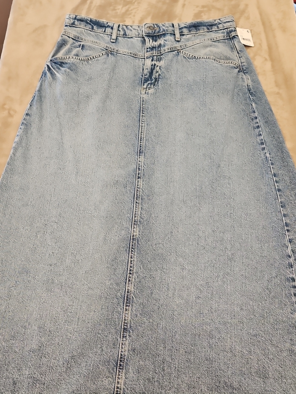Free People Come As You Are Denim Jean Skirt